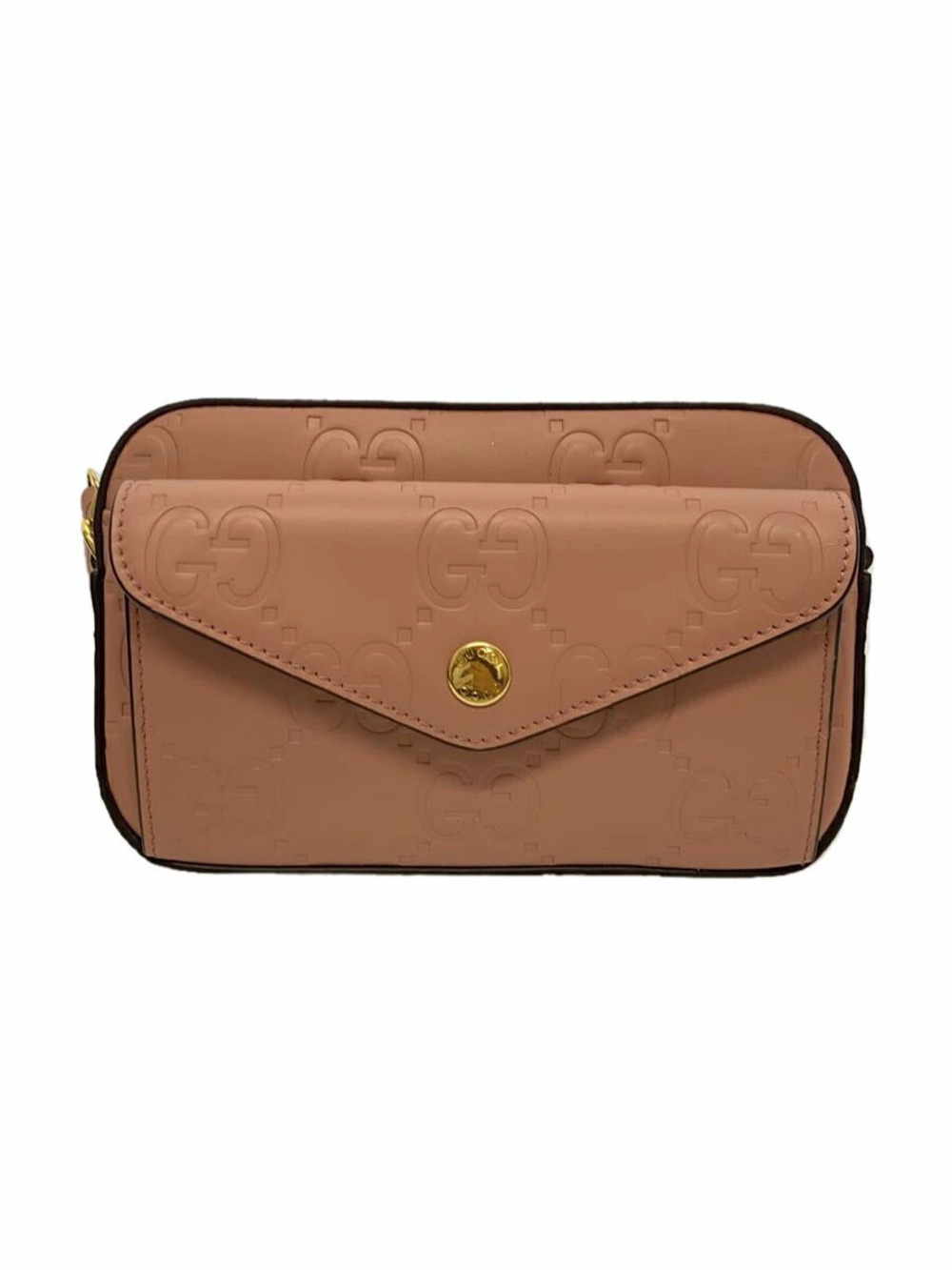 Gucci GG Super Leather Chain Shoulder Bag Pink